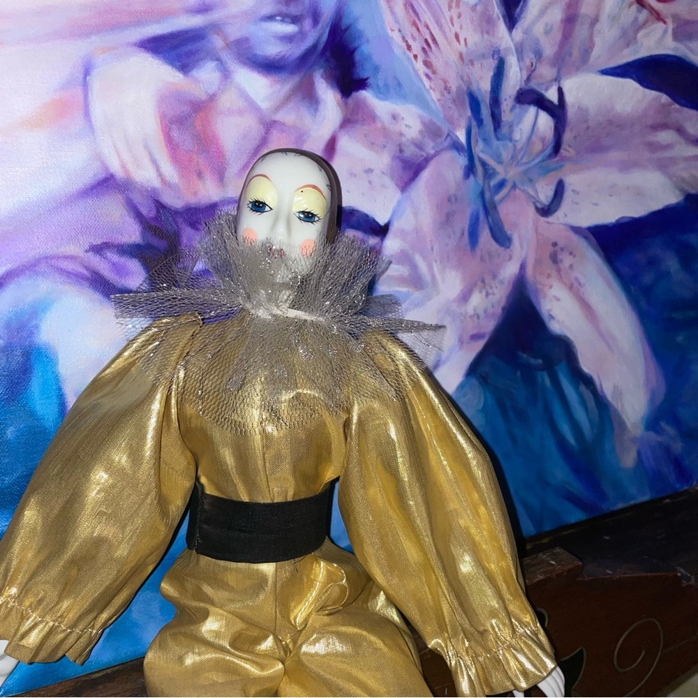 🃏✨ Vintage Harlequin / Pierrot Porcelain Doll  🃏✨
